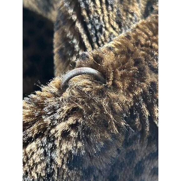 Vintage Tyber By St. John Leopard Print Faux Fur Long Coat Small Made in France - Picture 7 of 16
